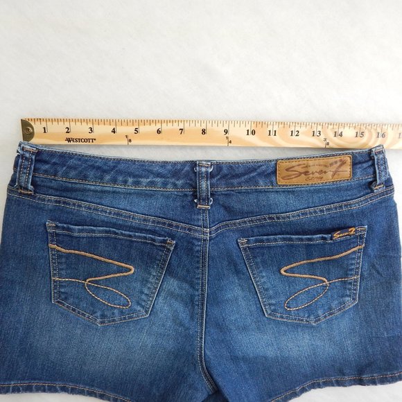 Seven7 Jeans Denim Shorts Size 10 Womens Mid Rise - Picture 4 of 10